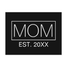 Einfache Minimalistische Mama Typografie | Postkar