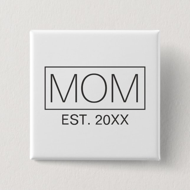 Einfache Minimalistische Mama Typografie | Schaltf Button (Vorderseite)