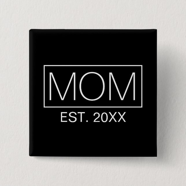 Einfache Minimalistische Mama Typografie | Schaltf Button (Vorderseite)