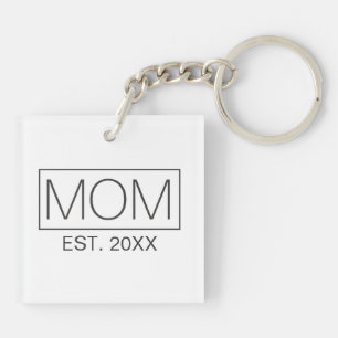 Einfache Minimalistische Mama Typografie  Schlüss Schlüsselanhänger