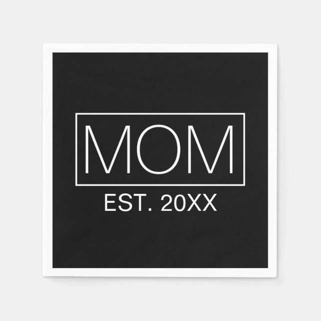 Einfache Minimalistische Mama Typografie | Serviet Serviette (Vorderseite)