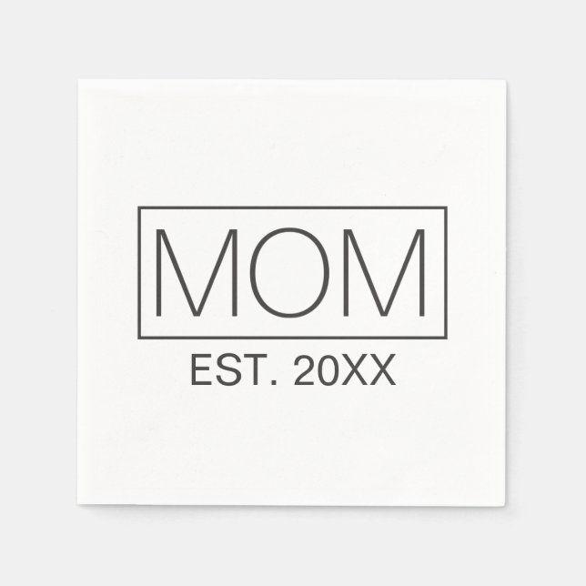 Einfache Minimalistische Mama Typografie | Serviet Serviette (Vorderseite)