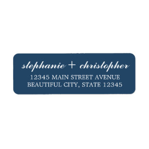 Einfache Minimalistische Midnight Blue Script Typo