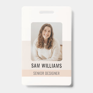 Einfache minimalistische Mitarbeiter-ID Ausweis