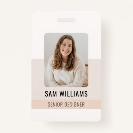 Einfache Minimalistische Mitarbeiterkennung Ausweis