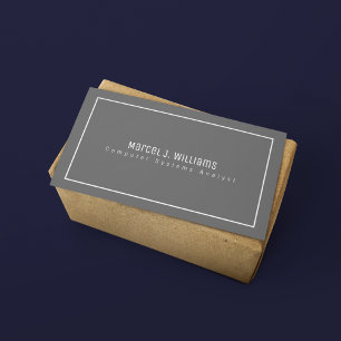 Einfache Minimalistische Moderne Berufliche Inform Visitenkarte