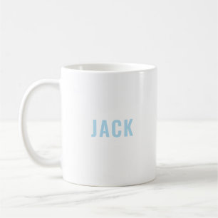 Einfache Minimalistische, moderne Blue Monogram Na Kaffeetasse