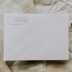 Einfache Minimalistische, moderne Gästetiketten Aufkleber