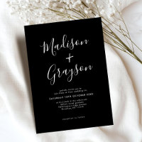 Einfache Minimalistische, moderne Hochzeit mit sau