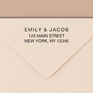 Einfache Minimalistische moderne Rücksendeadresse Permastempel