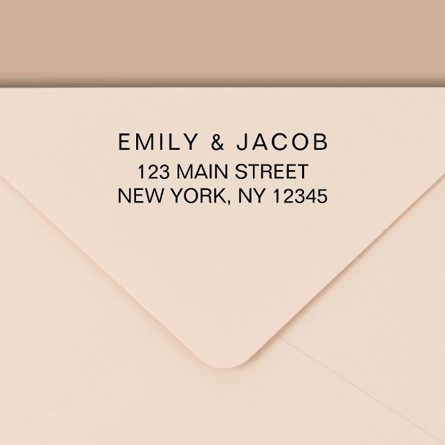 Einfache Minimalistische moderne Rücksendeadresse Permastempel (Von Creator hochgeladen)