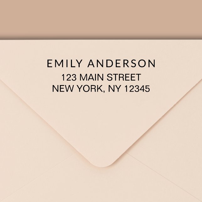 Einfache Minimalistische moderne Rücksendeadresse Permastempel (Von Creator hochgeladen)