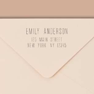 Einfache Minimalistische moderne Rücksendeadresse Permastempel