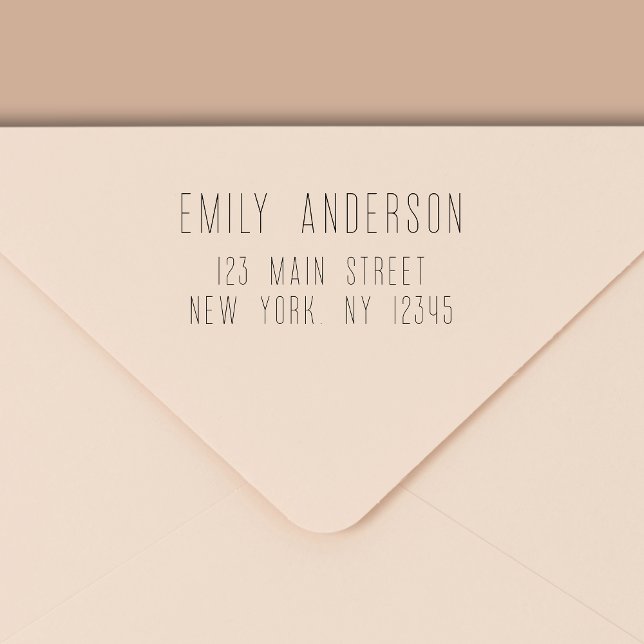 Einfache Minimalistische moderne Rücksendeadresse Permastempel (Von Creator hochgeladen)