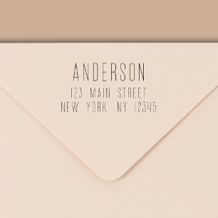 Einfache Minimalistische moderne Rücksendeadresse Permastempel