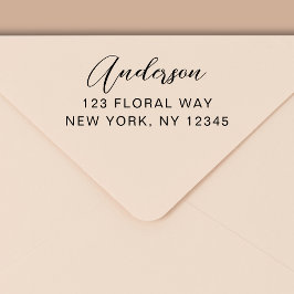 Einfache Minimalistische moderne Rücksendeadresse Permastempel