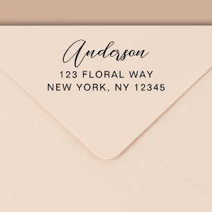 Einfache Minimalistische moderne Rücksendeadresse Permastempel