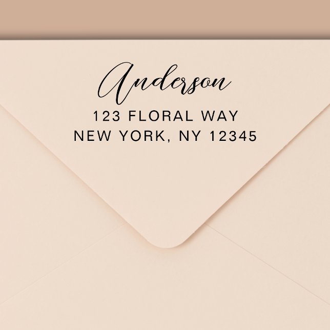 Einfache Minimalistische moderne Rücksendeadresse Permastempel (Von Creator hochgeladen)