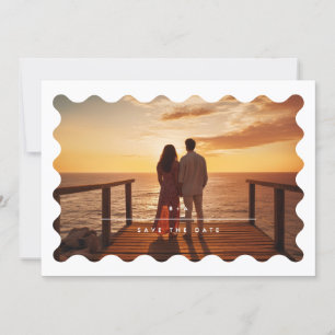 Einfache MINIMALISTISCHE moderne Wave Border   FOT Save The Date