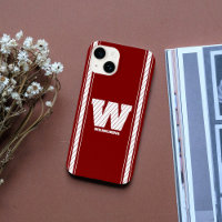 Einfache Minimalistische Monogram-Maroon & White S