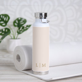 Einfache Minimalistische Monogram, Rosa Rosa Trinkflasche