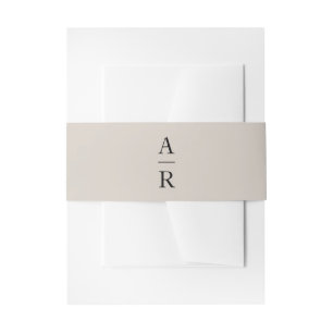 Einfache Minimalistische Monogramm-Hochzeitstile T Einladungsbanderole