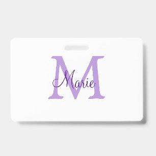 einfache minimalistische Monogramm-Initiale rosa r Ausweis
