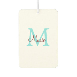 einfache minimalistische Monogramm-Name in Rosa Ro Autolufterfrischer