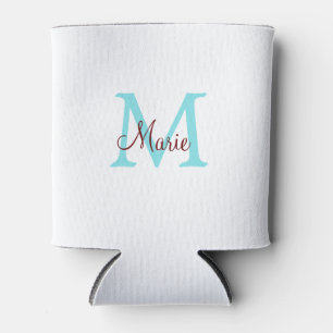 einfache minimalistische Monogramm-Name in Rosa Ro Dosenkühler