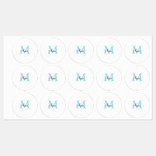 einfache minimalistische Monogramm-Name in Rosa Ro Etiketten
