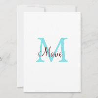 einfache minimalistische Monogramm-Name in rosa ro