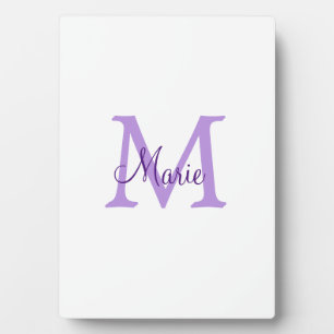 einfache minimalistische Monogramm-Name in Rosa Ro Fotoplatte