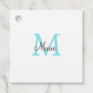 einfache minimalistische Monogramm-Name in Rosa Ro Geschenkanhänger