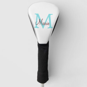 einfache minimalistische Monogramm-Name in Rosa Ro Golf Headcover