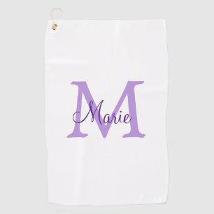 einfache minimalistische Monogramm-Name in Rosa Ro Golfhandtuch