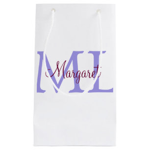 einfache minimalistische Monogramm-Name in Rosa Ro Kleine Geschenktüte