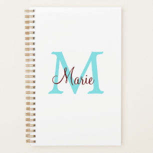 einfache minimalistische Monogramm-Name in Rosa Ro Planer