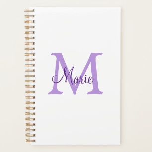 einfache minimalistische Monogramm-Name in rosa ro Planer