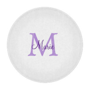 einfache minimalistische Monogramm-Name in Rosa Ro Schneidebrett