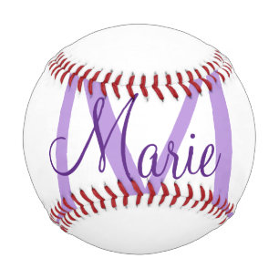 einfache minimalistische Monogramm-Name rosa rot Baseball