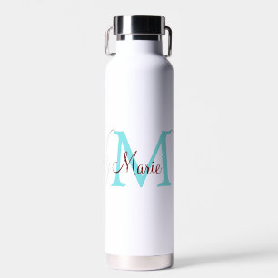 einfache minimalistische Monogramm-Name rosa rot Trinkflasche