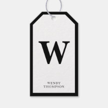 Einfache Minimalistische Monogramm Schwarz/Weiß