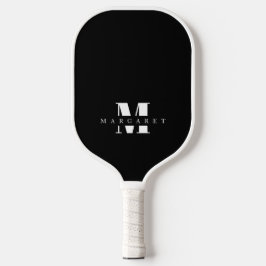 Einfache Minimalistische Monogrammbezeichnung Schw Pickleball Schläger