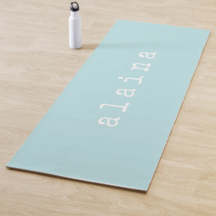 Einfache Minimalistische Namensgestaltung Aqua Pas Yogamatte