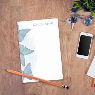 Einfache Minimalistische Naturblauer Schmetterling Post-it Klebezettel