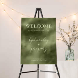 Einfache Minimalistische Olive Green Wedding Willk