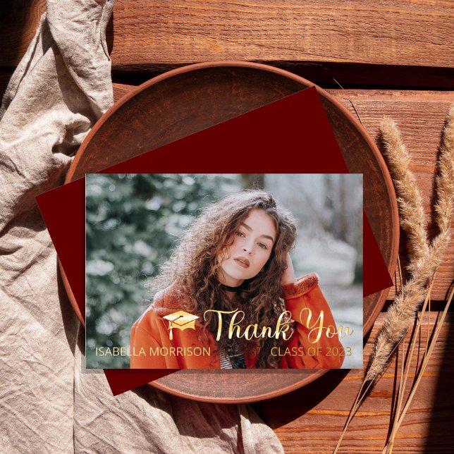 Einfache Minimalistische One Foto Abschluss Vielen Folieneinladung (Von Creator hochgeladen)