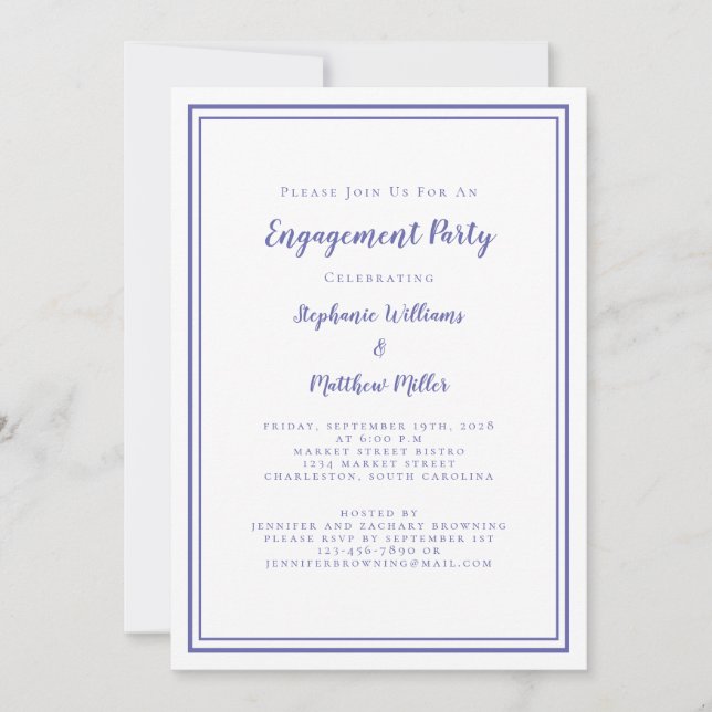 Einfache Minimalistische Partnerschaft Einladung (Vorderseite)