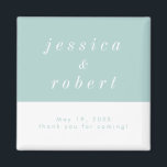 Einfache Minimalistische Pastellverheiratung Magnet<br><div class="desc">Ein schlichter und minimalistischer Hochzeitsref-Magnet mit luftigem,  pastellfarbenem und weißem Thema. Perfekt geben immer für Ihre Hochzeit.</div>