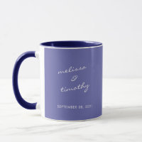 Einfache Minimalistische Periwinkle Blue Wedding
